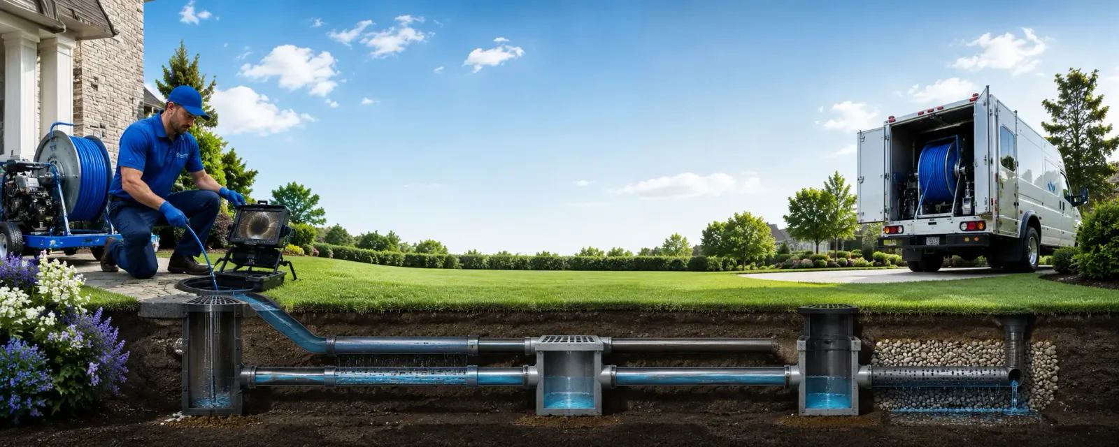 Outdoor drain cleaning information for Owensville, IN